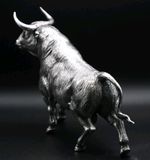 Vintage Silver Sculpture Bull After Mario Buccellati Rare Christies Italian 20cm