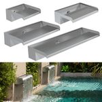 30-60cm Stainless Steel Waterfall Spillway Water Blade Cascade Pond Back Inlet
