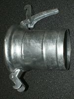 6" Italian female coupling hose tail end piece slurry tanker galvanised w o-ring