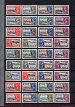1935 SILVER JUBILEE SETS MOST UMM/MNH SOME MOUNTED MINT. SOLD INDIVIDUALLY