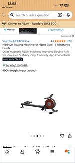 MERACH Rowing Machine for Home Gym, 16 Resistance Levels, Quiet Magnetic Rower M