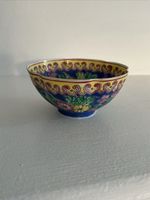 Chinese Eggshell Fine Porcelain Bowl,Green , Yellow -Dragons-Flowers.