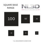 Wargaming Square Bases Full Range 20–100mm Warhammer