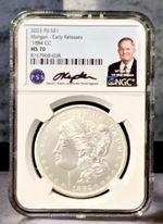  1882-CC Morgan Dollar NGC MS 70 Early Releases David Ryder Signed
