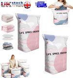 6X No‑pump Vacuum Storage Bags -Press&Seal,Reusable Space Saving Compression Bag