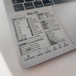 Mac OS (CLEAR VINYL) Keyboard Shortcut sticker for Macbook Pro Air M3 M4 NEO