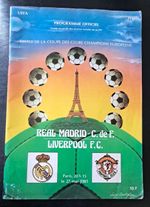 REAL MADRID v LIVERPOOL.  European Cup Final Programme 1981. Good Condition 