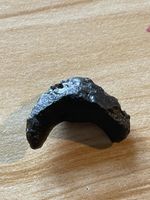 Genuine Tektite Meteorite Crescent-shaped Natural Black Tektite  30x18mm approx