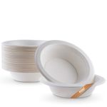 16oz (450ml) Disposable Sugarcane Bagasse Bowls Wooden Eco friendly Picnic Bowl