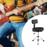 Drum Throne with Backrest Saddle Drum Throne Removable Heavy Duty Padded