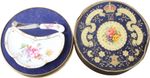Royal Crown Derby China Floral Porcelain Butter Dish & Knife Set Boxed Vintage