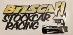 BRISCA F1 stock car racing large A4 vinyl sticker GLITTER GOLD & BLACK logo