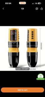 Poseidon Tattoo Wireless Pen.Extra Battery Pack .2hrs Charging.Adjustable Stroke