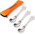 Stainless Steel Spork'S Extremely Strong Set, Fork & Combo Utensil for Camping