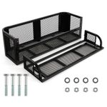 ATV Rear Drop Basket Universal Cargo Basket Heavy-Duty Metal Luggage Cargo Rack