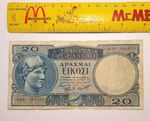 Greece 20 Drachmai 1954 Banknote; Pick 187 Athena ☆VERY RARE EXAMPLE☆
