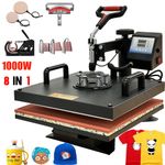 8 in 1 Heat Press Machine Digital Transfer Sublimation Printer 30×38cm