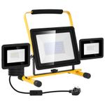 100W 3 Head LED Work Flood Light Mobile Portable Camping Lamp With Floor Stand