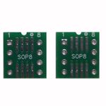 2 PCS - SO8 SOP8 SOIC8 To DIP8 Adapter PCB Only - P 1.27 - DIL 0.3" - 200/300mil