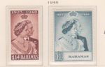F194-95 1948 Bahamas set of 2stamps silver jubilee 1 1/2d & 1pound MH (CT (CS12)