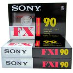 SONY FX 90 Minutes Blank Audio Media Recording Cassette Tapes NEW AND SEALED x3