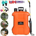 15L Battery Powered Sprayer Rechargeable Upgraded Garden Sprayer, 4 Mist Nozzles