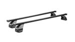 Menabo Omega Roof Bar Set M 2pcs Steel Black 112cm For Peugeot 107 1.0 1.4 HDi