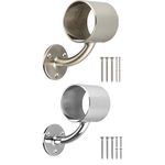 Forge Wall Mounted Mopstick Handrail Bracket - Chrome/Nickel