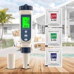5 In 1 Water Quality Tester Pen pH Salinity Temp and More Digital Meter Kit