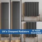 Anthracite Designer Radiator Vertical Horizontal Flat Panel Oval Column Rads