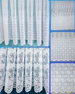 Cheap White Lace Net Curtains Sold By The Metre Rod Slot Top 11Drop Ready to Use