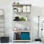 XL 5 Tier Large Steel Garage Shelving Racking Unit 180x90x40 - Refurbished