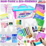 57 Pcs Slime Making Kit Non Toxic Clay DIY Eco Friendly Fun Kids Party Gift Toys