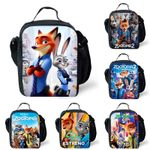 Kids Zootopia 2 Insulated Lunch Bag Outing School Food Picnic Bag Lunchboxkk