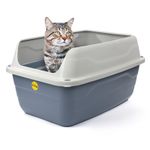 Jumbo Open Cat Litter Tray High Sided Rim Pan Deep Grey Toilet Box CatCentre?