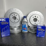 Ford Focus MK3 ST250 FRONT + REAR C Hook Brake Discs and EBC Yellowstuff Pads