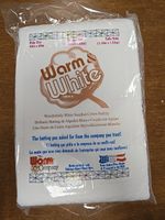 Warm Company Warm and White Cotton Wadding Cotton Batting 45"  X 60" Baby size