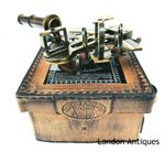 Antique Sextant & Leather Box - Vintage Navigation Instrument Collector's Piece