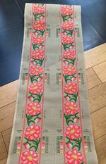 Vintage READICUT DMC Laine Colbert FRENCH latch hook RUG canvas runner 60 x 250 