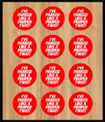 I've parked like a proper twat A5 sticker sheet - 4.75cm Round Stickers - Funny