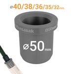Dust Extractor Hose Reducer Adaptor 50mm to 32–40mm ID/OD for Workshop Tools