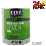 U-Pol 2K HS High Build Paint Primer 4:1 4 Litre GREY S2025 Upol