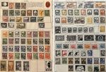 1890s-1950s TUNISIA STAMP LOT ON ALBUM PAGE (BOTH SIDES) PARCEL, HORSES, RUINS