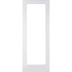 White Shaker glazed door internal 1 light clear or frosted glass P10