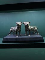 Vintage Twin Brass Dogs