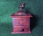 Vintage 1930s/40s Peugeot Frères Wooden Manual Coffee Grinder Mill