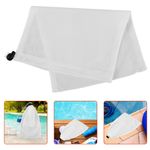 Pool Filter Socks 4Pcs White Reusable Skimmer Basket Replacement Mesh Bags