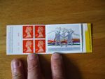 HB15 1997 Heads Of Government Label 4 x 1st Class Barcode Booklet Cylinder No