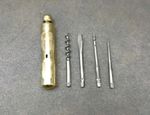 Vintage DRGM Solid Brass Pocket Corkscrew Picnic Set