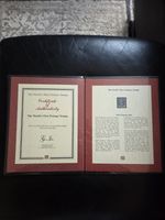 1840 Two Penny Blue Stamp with Certificate of Authenticity Good Condition